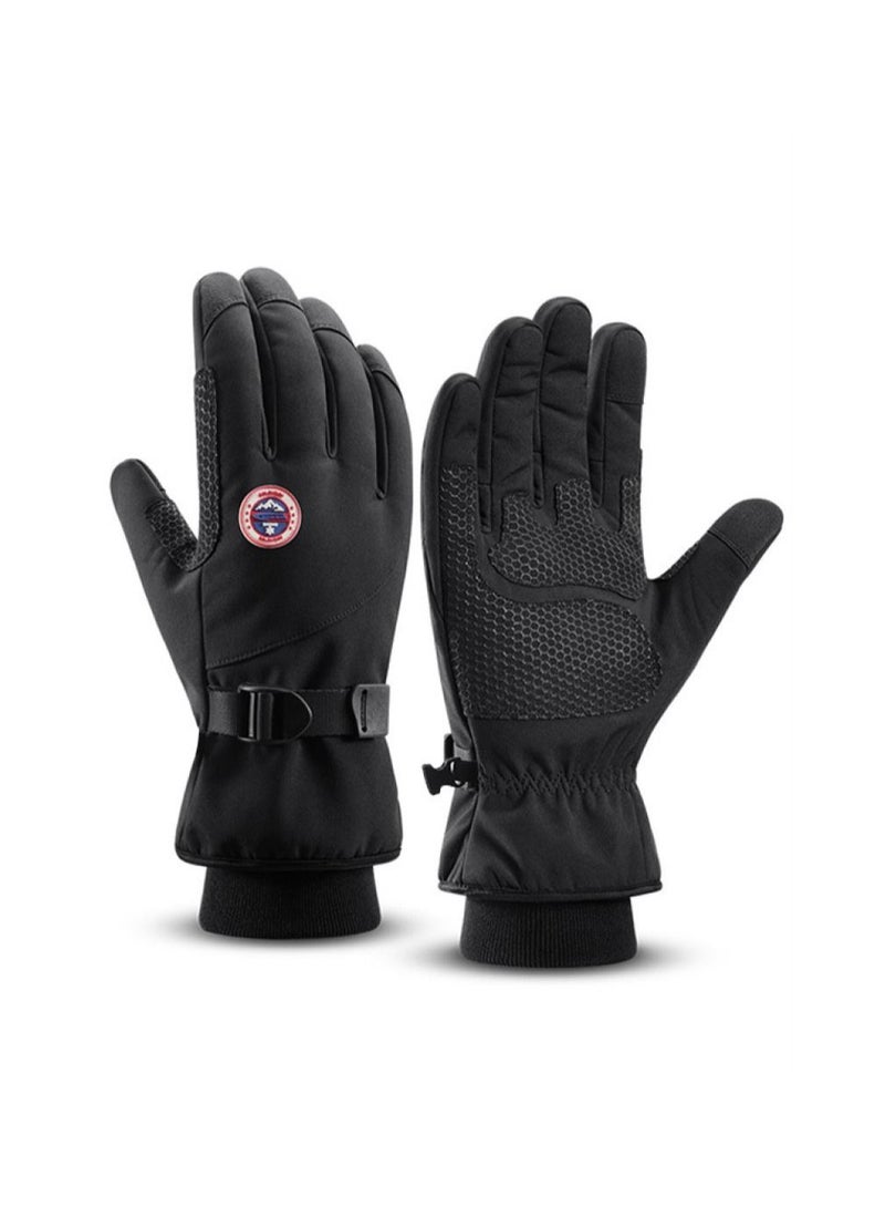 Outdoor Waterproof Plush Warm Sports Climbing Ski Riding Gloves