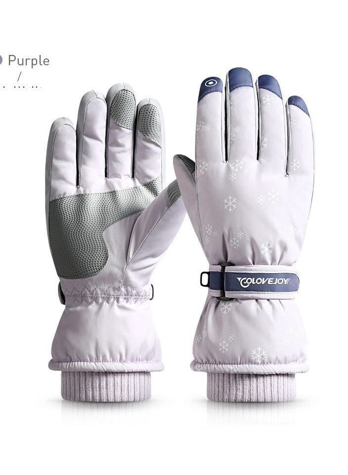 Outdoor Riding Touch Screen Plush Cold Proof And Wind Proof Gloves