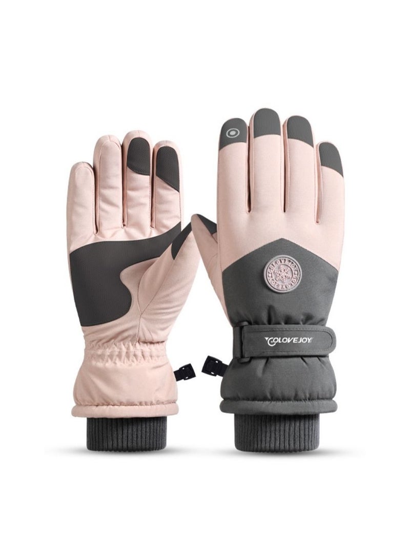 Outdoor Riding Touch Screen Plush Cold Proof And Wind Proof Gloves