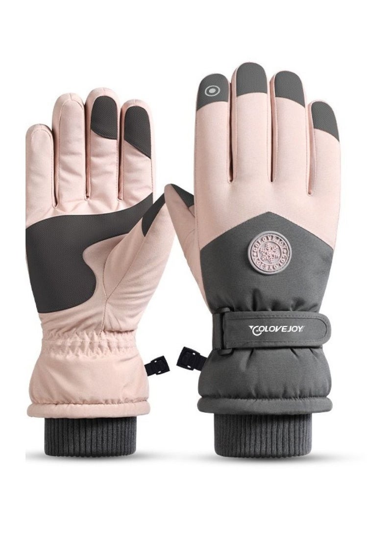 Women's Outdoor Plush Warm And Cold Proof Gloves In Winter