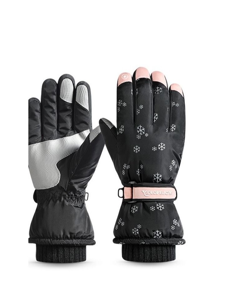 Women's Outdoor Plush Warm And Cold Proof Gloves In Winter