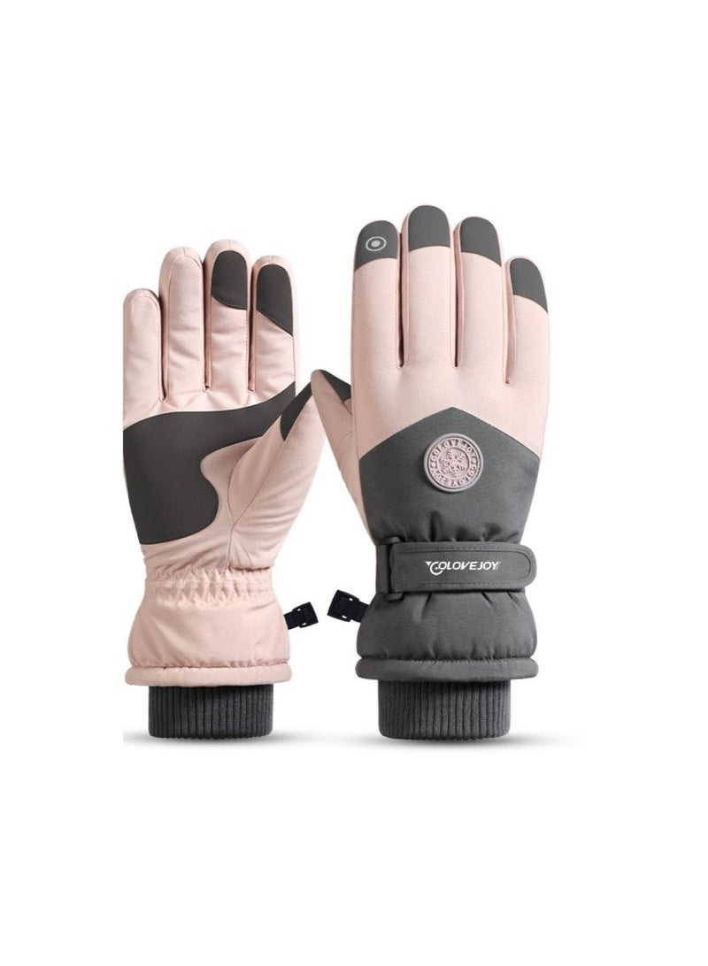 Women's Outdoor Plush Warm And Cold Proof Gloves In Winter