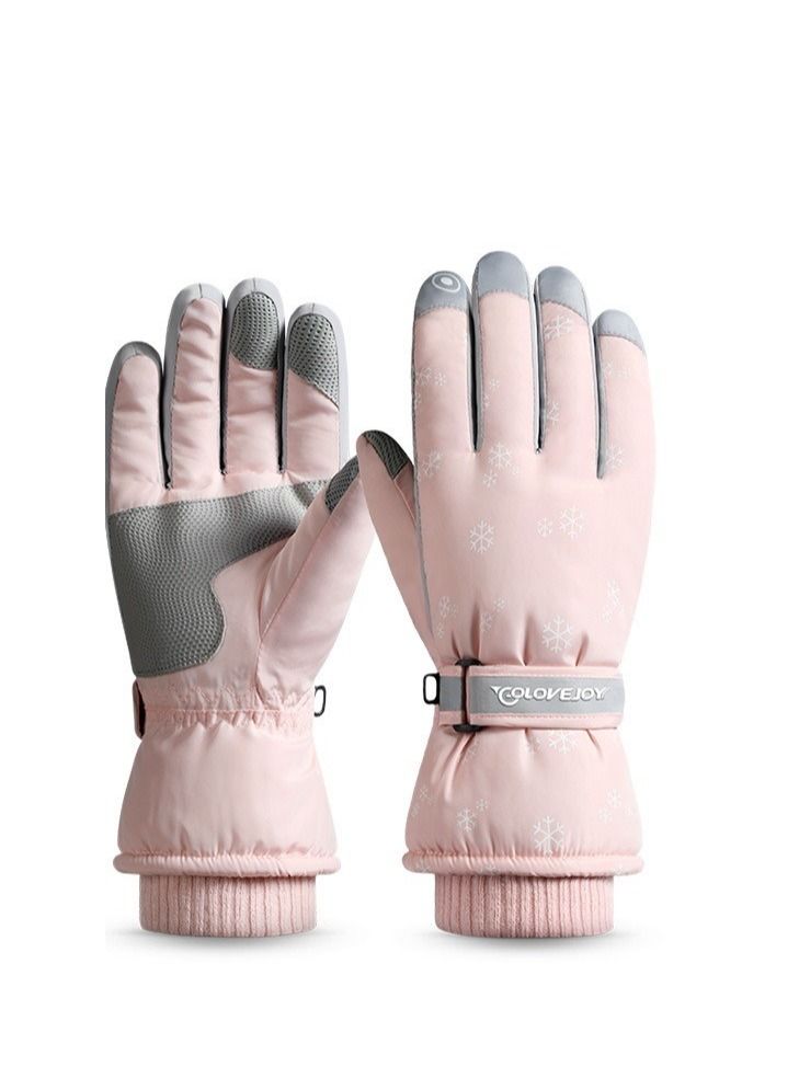 Women's Outdoor Plush Warm And Cold Proof Gloves In Winter