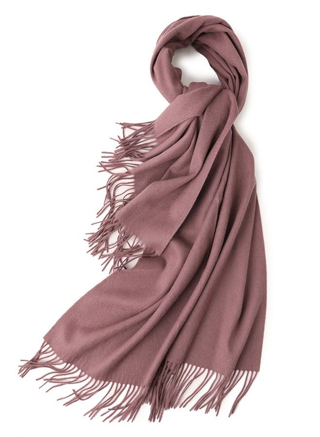 Solid Warm Thickened Lambswool Scarf Purple