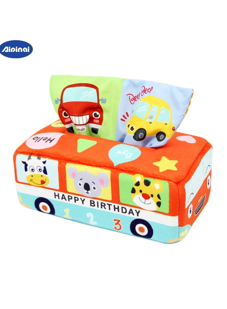 Suitable For 0-3 Year Old Children's Plush Storage Box Simulation Learning Toys