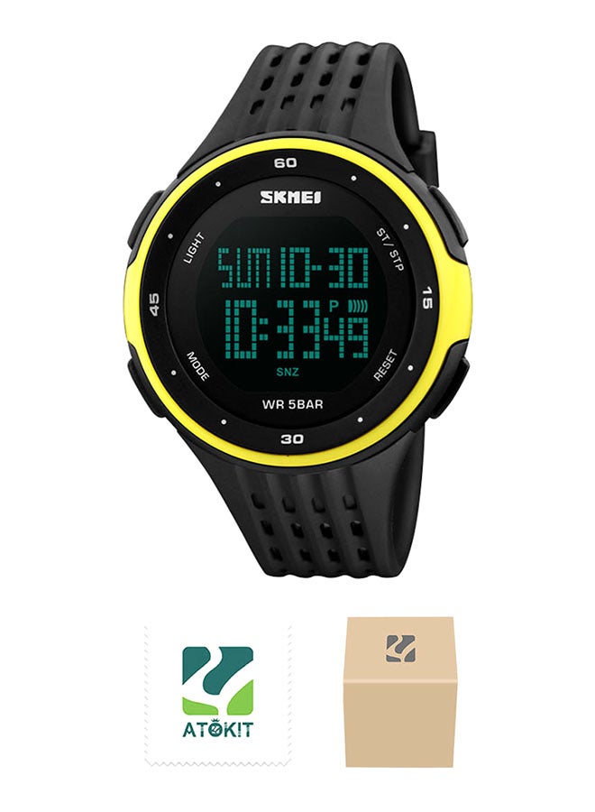 boys Outdoor Sport Waterproof PU Leather Digital Watch 1219