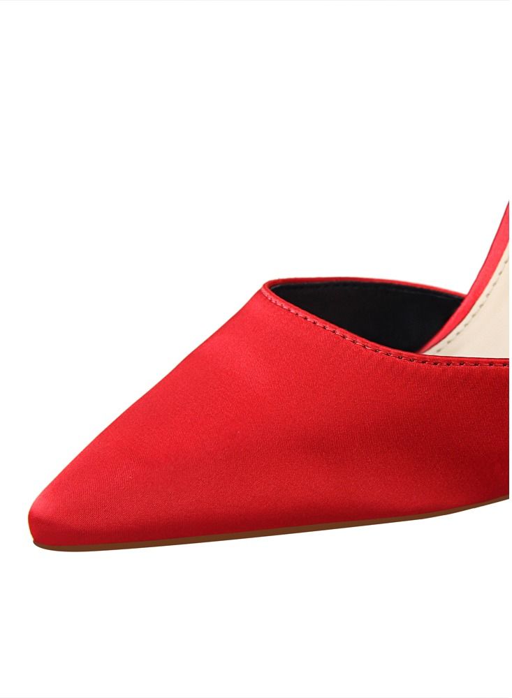High-Heeled Stiletto Pointed Shoes Heel Height 10CM Red