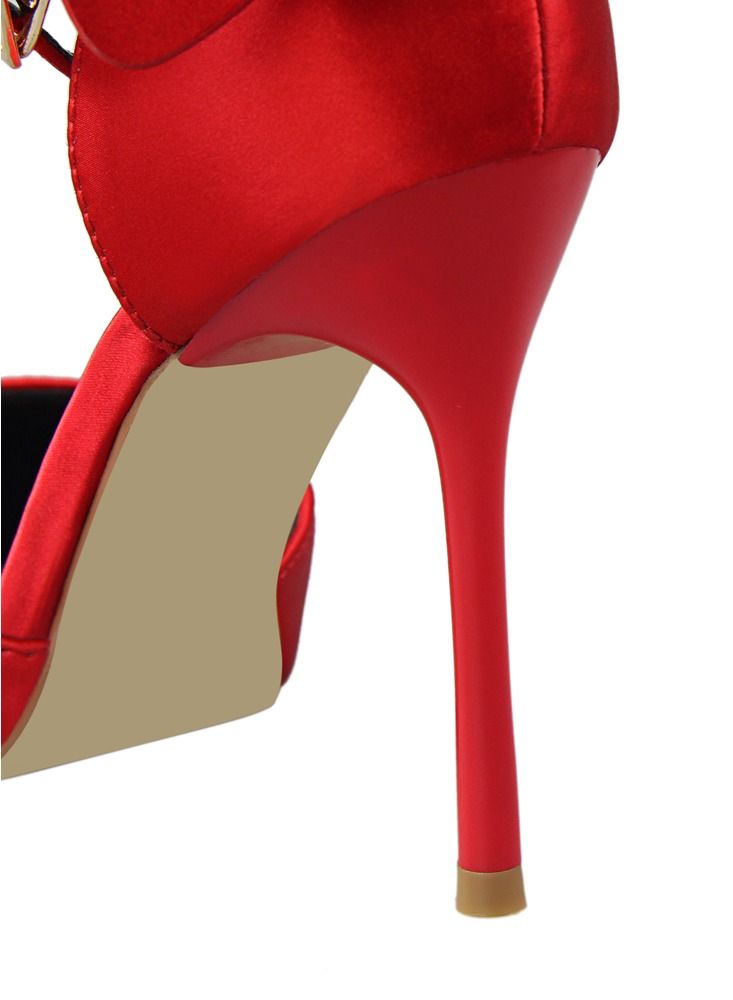 High-Heeled Stiletto Pointed Shoes Heel Height 10CM Red