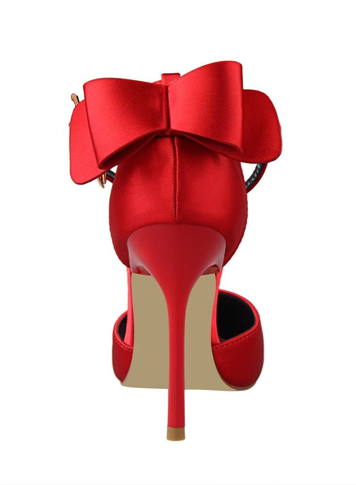 High-Heeled Stiletto Pointed Shoes Heel Height 10CM Red