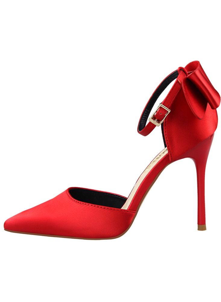 High-Heeled Stiletto Pointed Shoes Heel Height 10CM Red