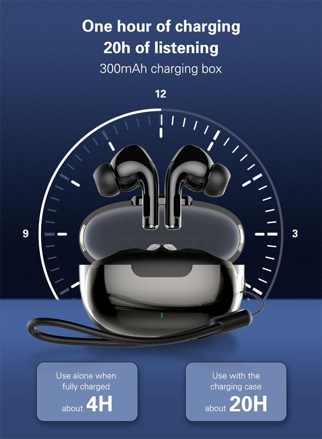 True Wireless Earbuds Bluetooth Earphones With Charging Case Black