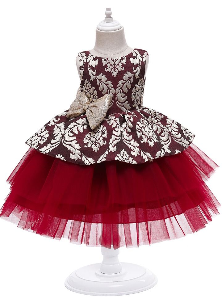 New clashing color lady dress princess dress lace lace red