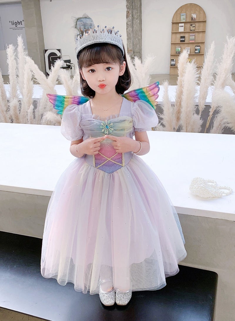 Fairytale Princess Themed Party Fancy Dress Cosplay Costume With Accessories Multicolour