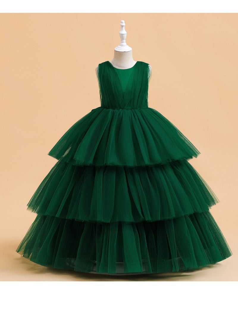 Fashionable Cute Girls Dresses Green