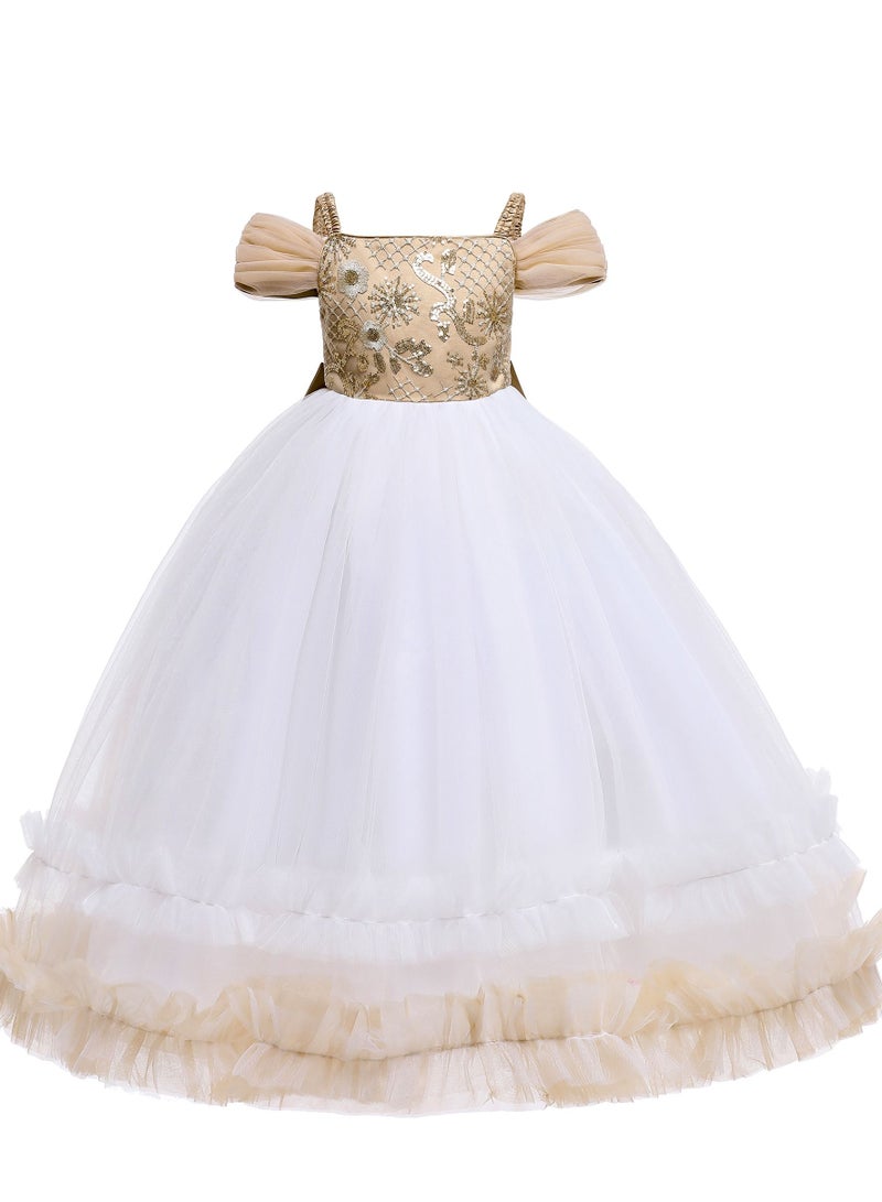 Princess Cap Sleeve Maxi Dress