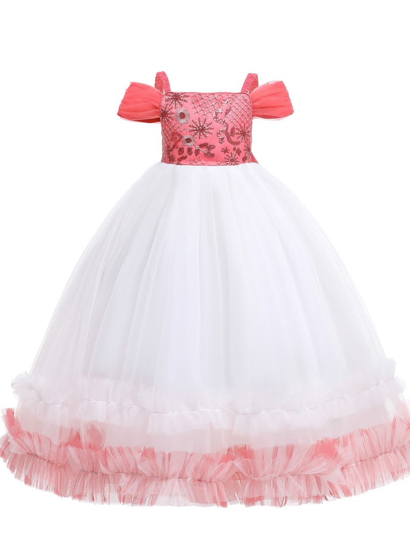 Princess Cap Sleeve Maxi Dress
