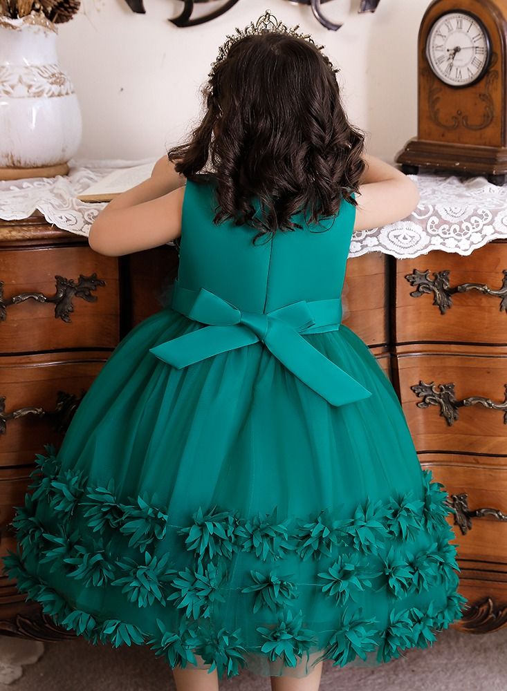 Sequins Flower Mesh Dress