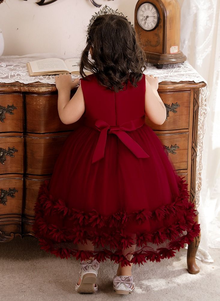 Sequins Flower Mesh Dress