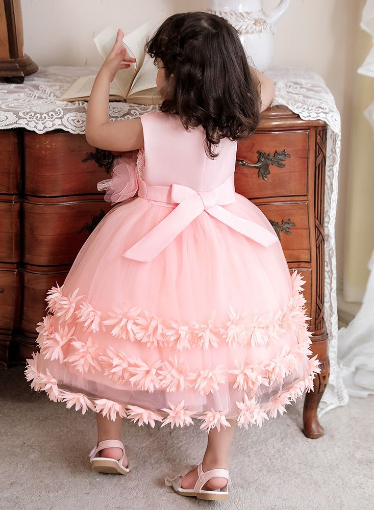 Sequins Flower Mesh Dress