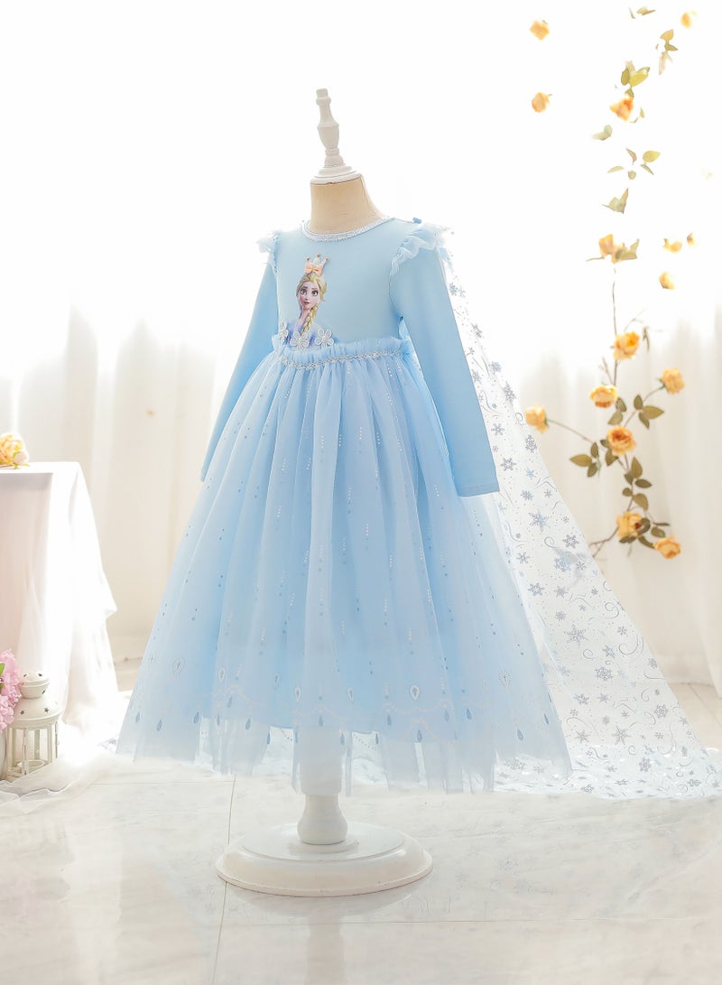 Fairy Princess Themed Party Dress Blue