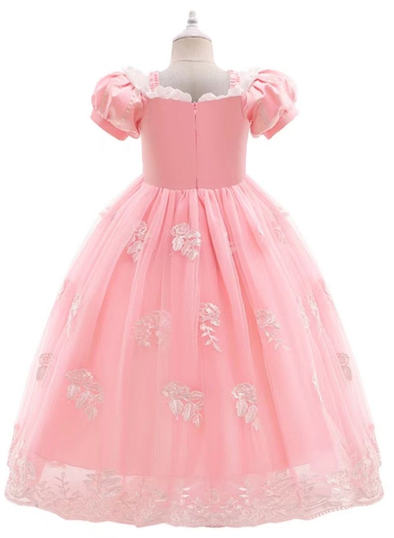 Fashion princess dress with embroidered lace