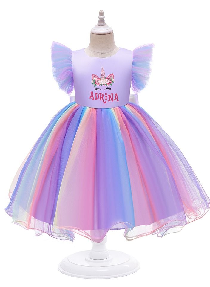 Short sleeve Princess children's dress children's dress girls comfortable breathable dress
