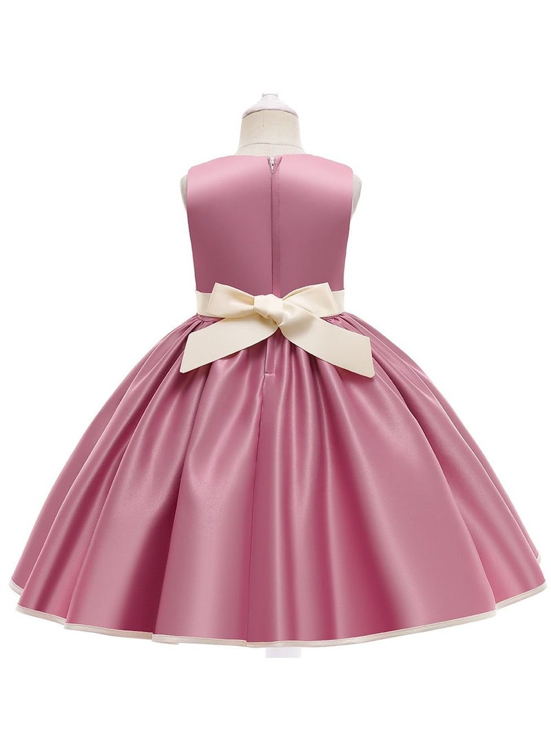Princess Flower Sleeveless Maxi Dress Pink