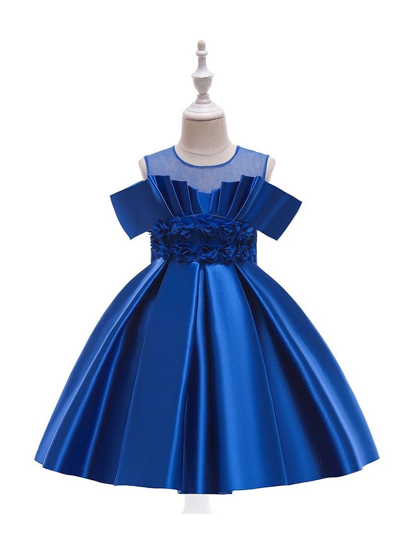 Stylish Fairy Flower Dress Blue