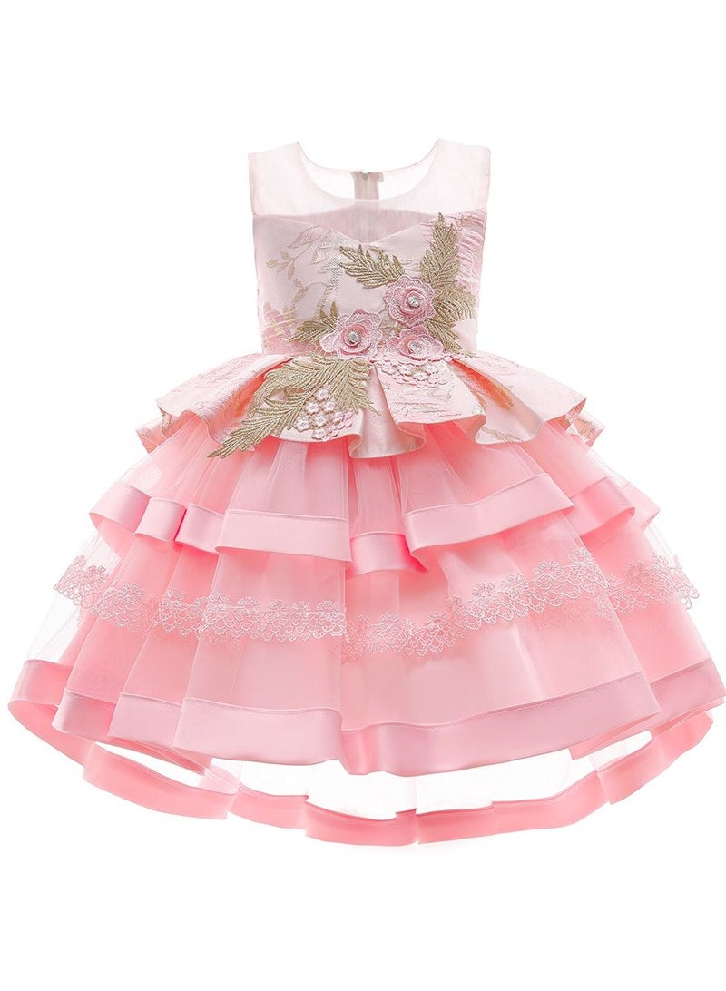 Stylish Fairy Flower Dress Skin Pink