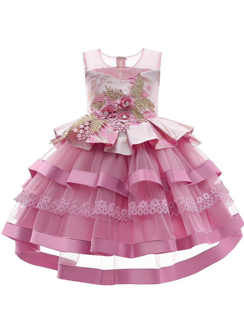 Stylish Fairy Flower Dress Pink