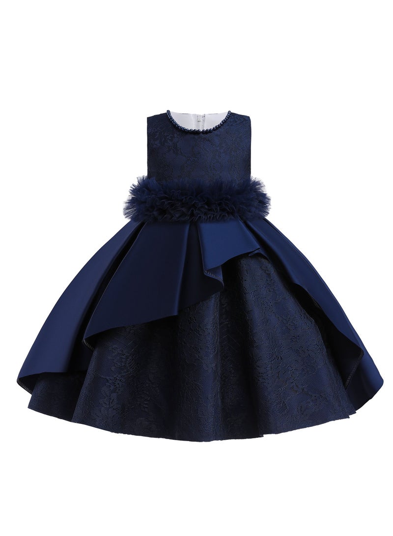 Sequins Flower Mesh Dress