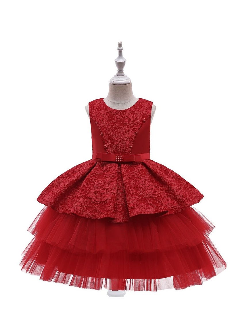 Fashionable Cute Girls Dresses Red