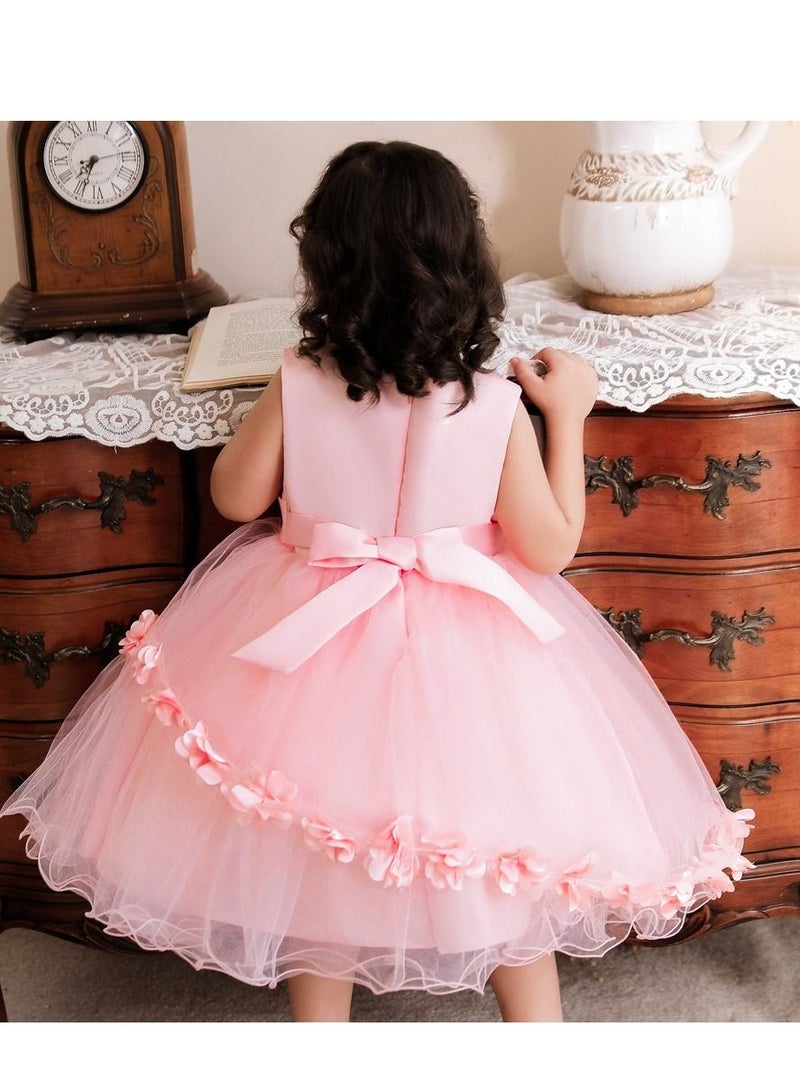 Girls Fashionable Princess Dresses Pink