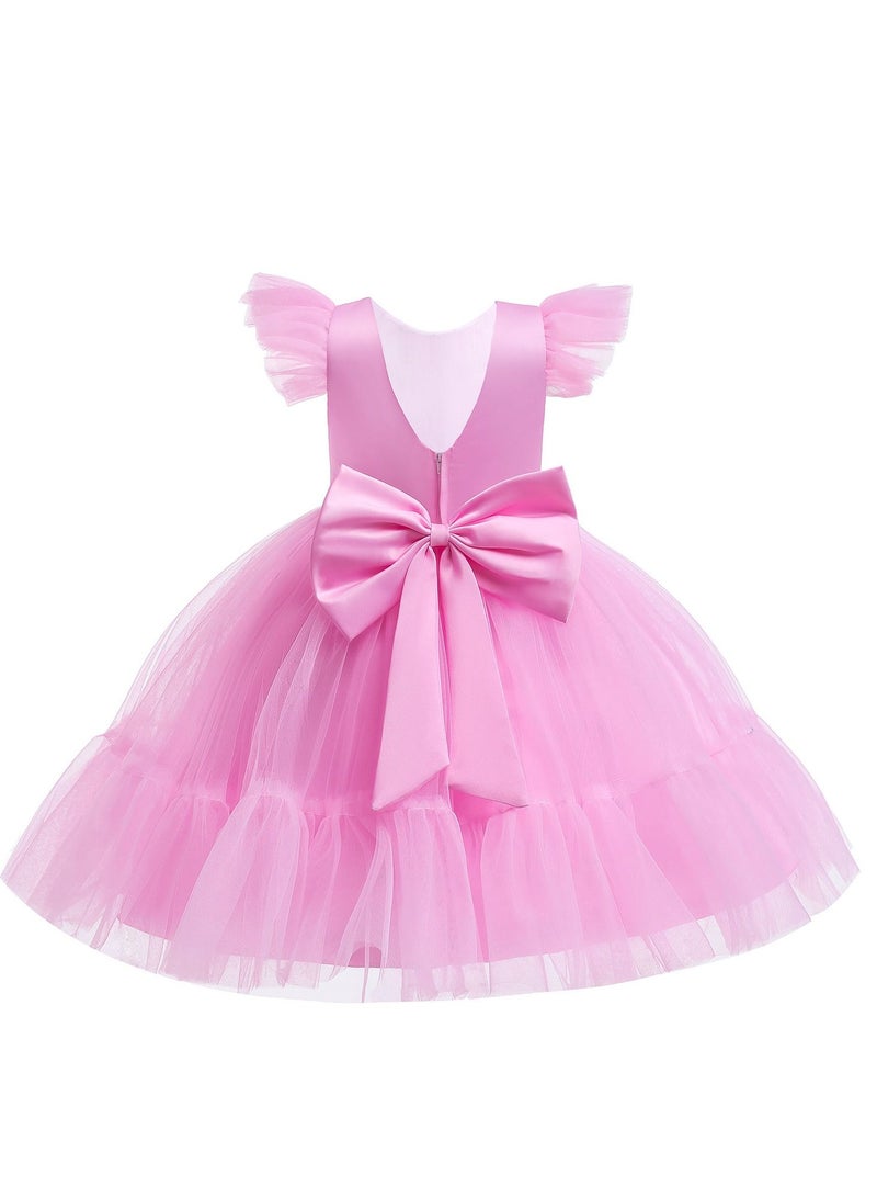 Princess Flower Cap Sleeve Maxi Dress