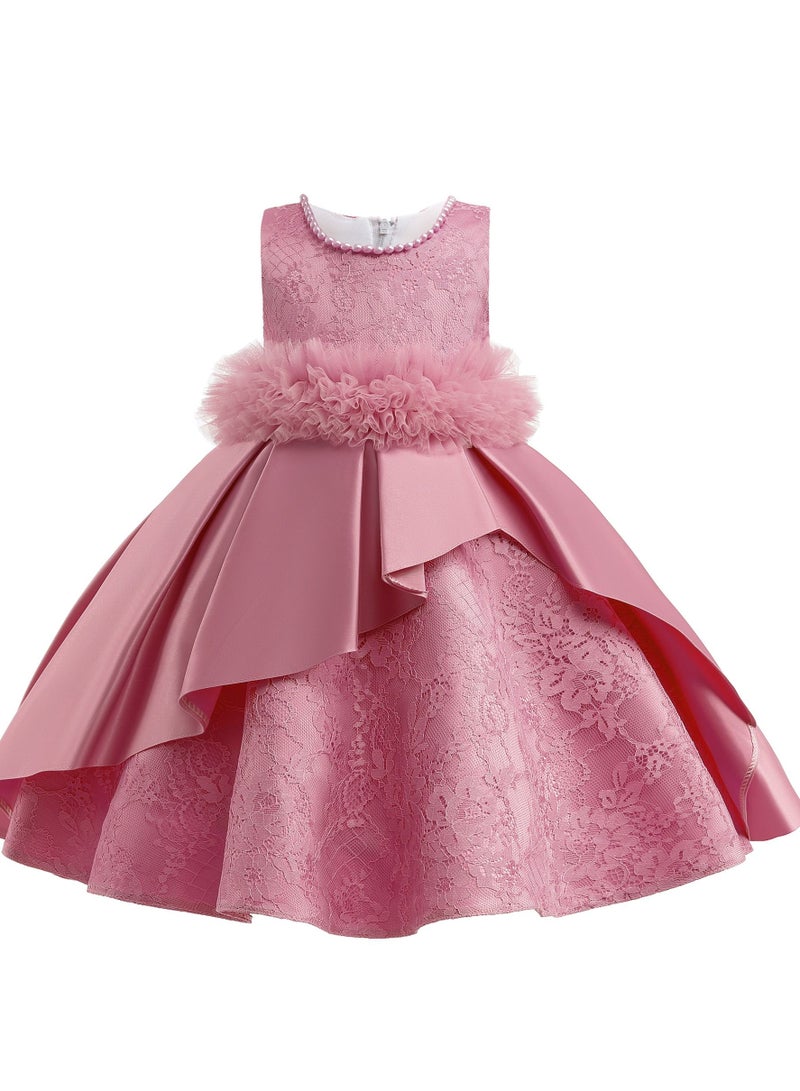 Sequins Flower Mesh Dress