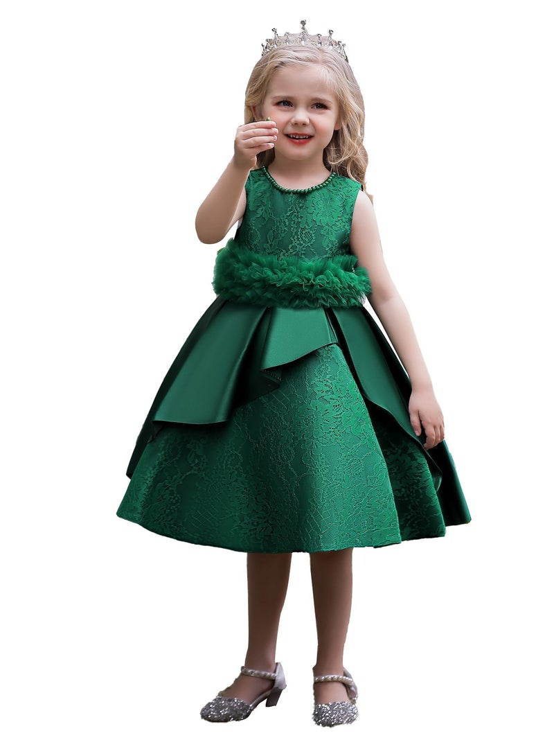 Sequins Flower Mesh Dress