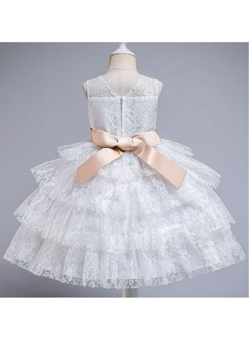 Fashionable Cute Girls Dresses White