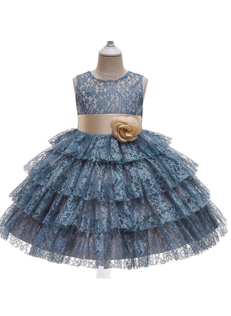 Fashionable Cute Girls Dresses Grey