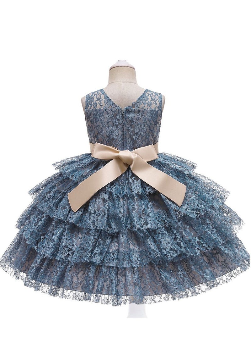 Fashionable Cute Girls Dresses Grey