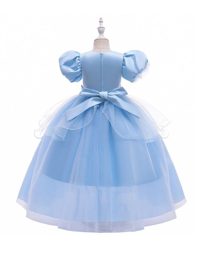 Fashionable Cute Girls Dresses Blue