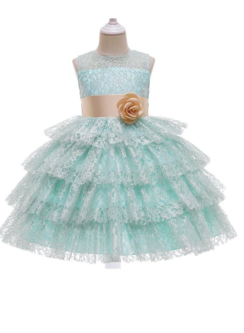 Fashionable Cute Girls Dresses Green
