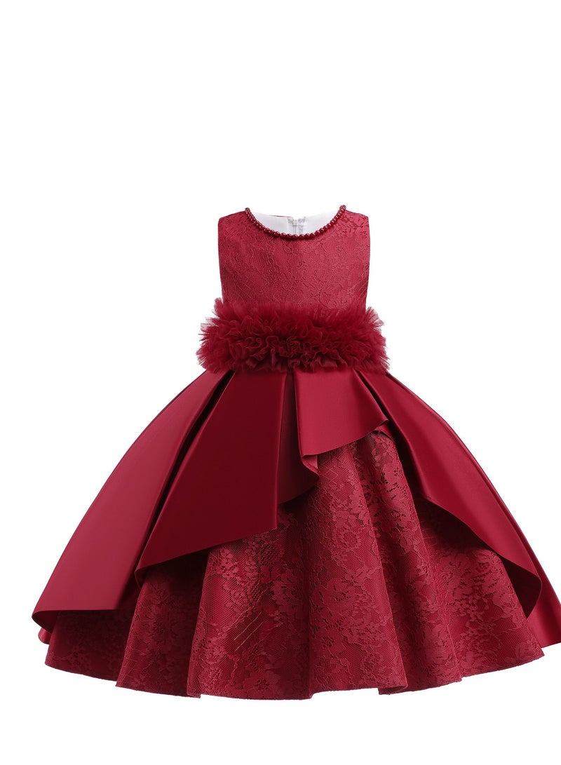 Sequins Flower Mesh Dress