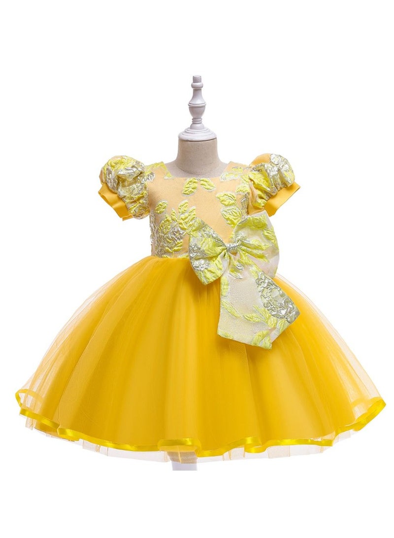 Princess Flower Cap Sleeve Maxi Dress
