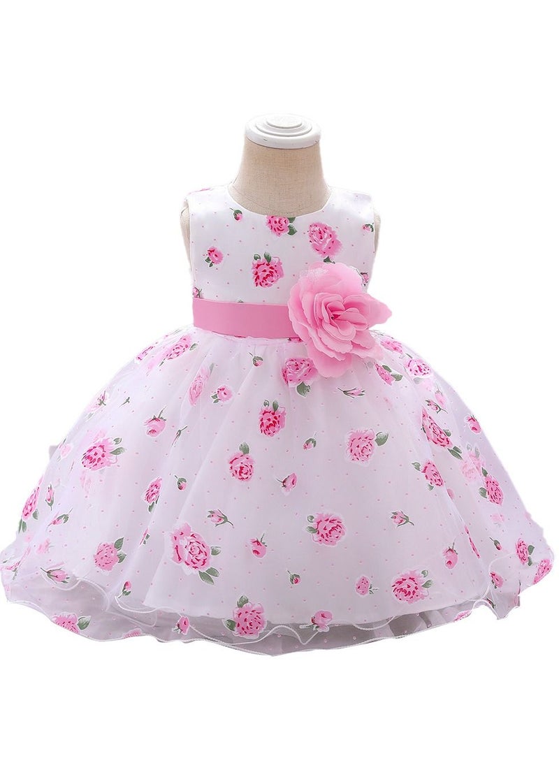 Floral Princess Dress White