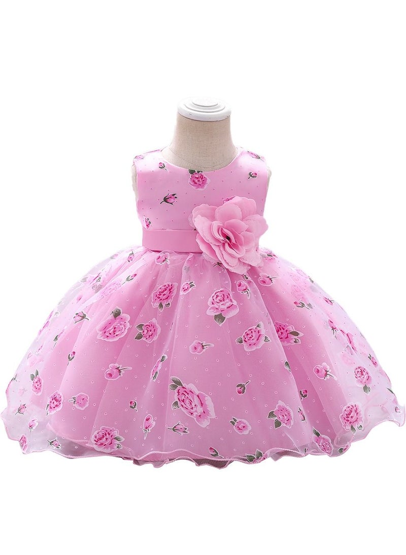 Floral Princess Dress Pink