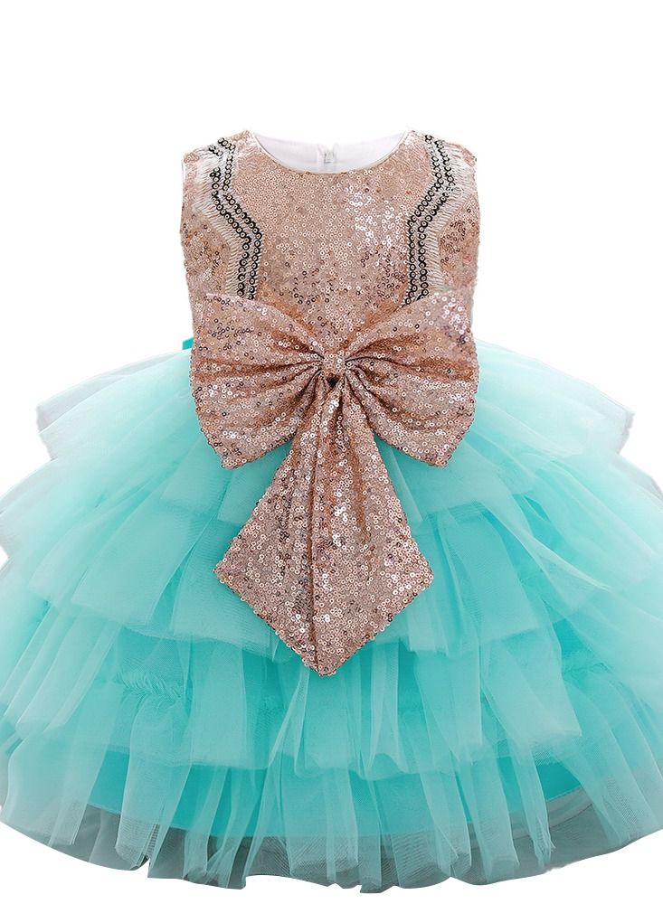 Sequins Flower Mesh Dress