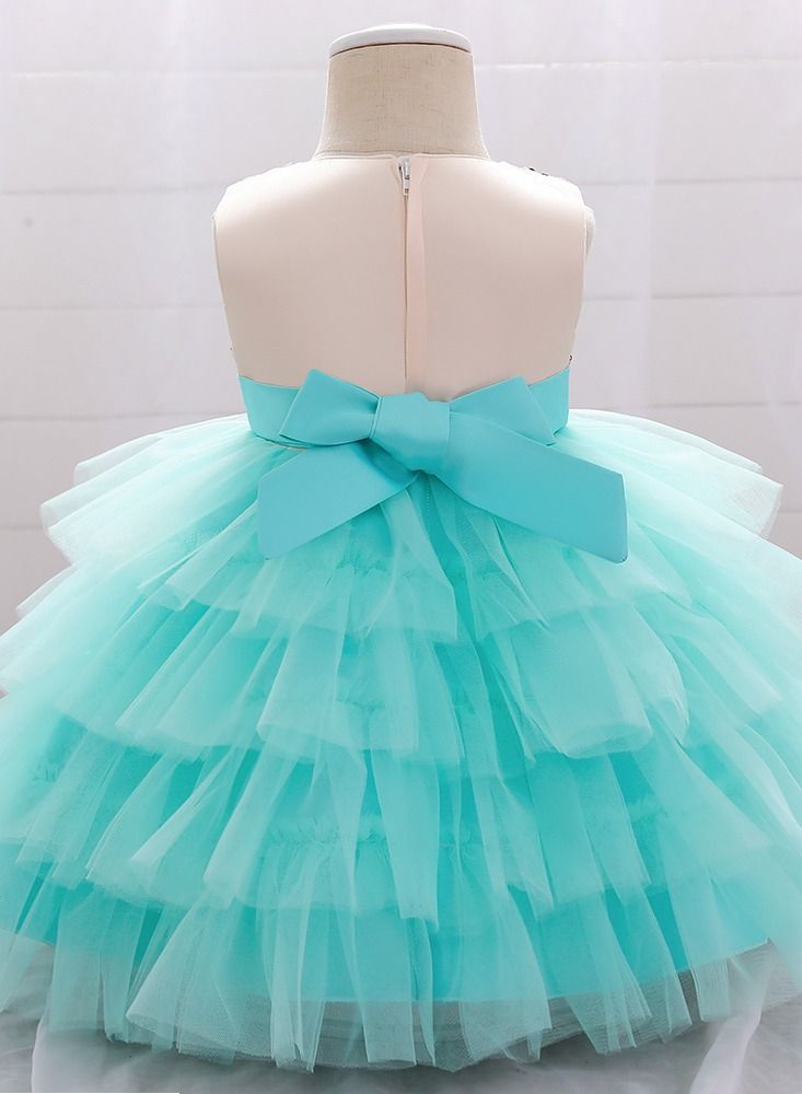 Sequins Flower Mesh Dress