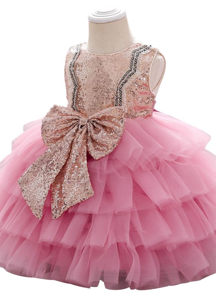 Sequins Flower Mesh Dress