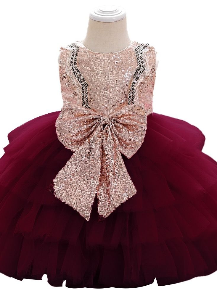 Sequins Flower Mesh Dress