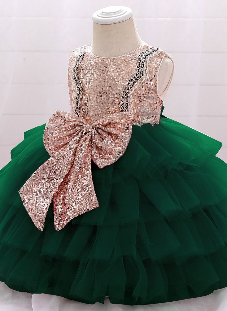 Sequins Flower Mesh Dress